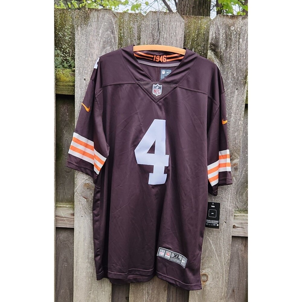 Cleveland Browns Jersey XL Deshaun Watson #4 Nike Men's Brown NFL Game Shirt